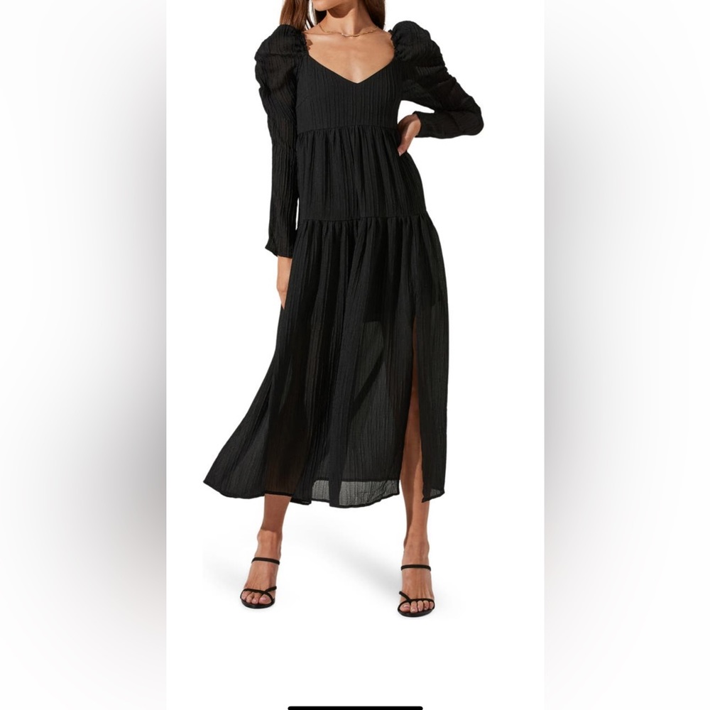 Ruched Long sleeve Maxi Dress